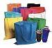 50 Bulk Large Tote Bag Mega Pack - 15” x 16” Reusable Shopping Bags (Multicolor) (Multi)