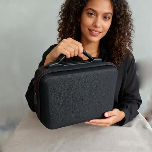 Ruhaya Hard Shell Camera Case Compatible with Canon/Sony camera, EVA Material, Adjustable Shoulder Strap, Zipper Closure, Black, with Elastic Dividers - image 8