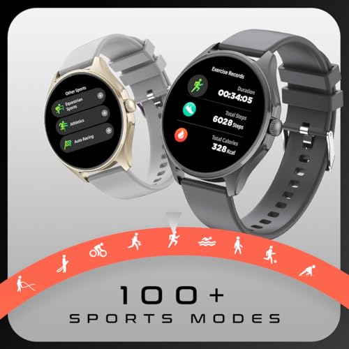 Image of Fire-Boltt Boltt Fire Apollo 2 Smartwatch 36.3Mm (1.43 Inch) AMOLED Display, Bluetooth Calling,100+ Sports Modes,Voice Assistant,Health Suite, IP67 Water Resistant, Smart Notifications. (Light Grey)