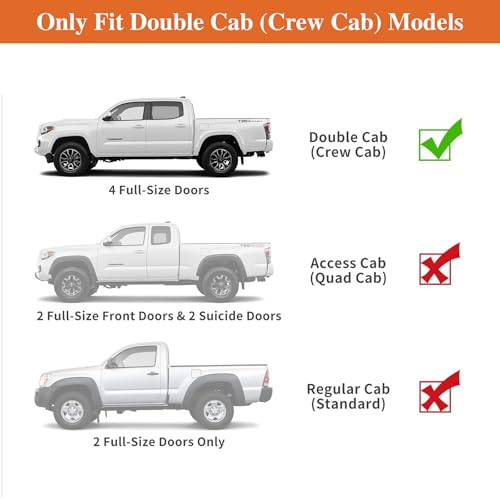 Estribos laterales Hooke Road para Toyota Tacoma Double Cab 2005-2023 miniatura 2