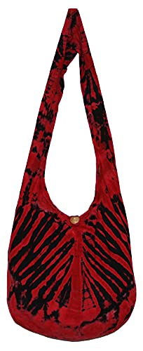 Image of TIE DYE Bohemian Hipster Hobo Boho Hippie Crossbody Bag Purse Black Tone 39 inch