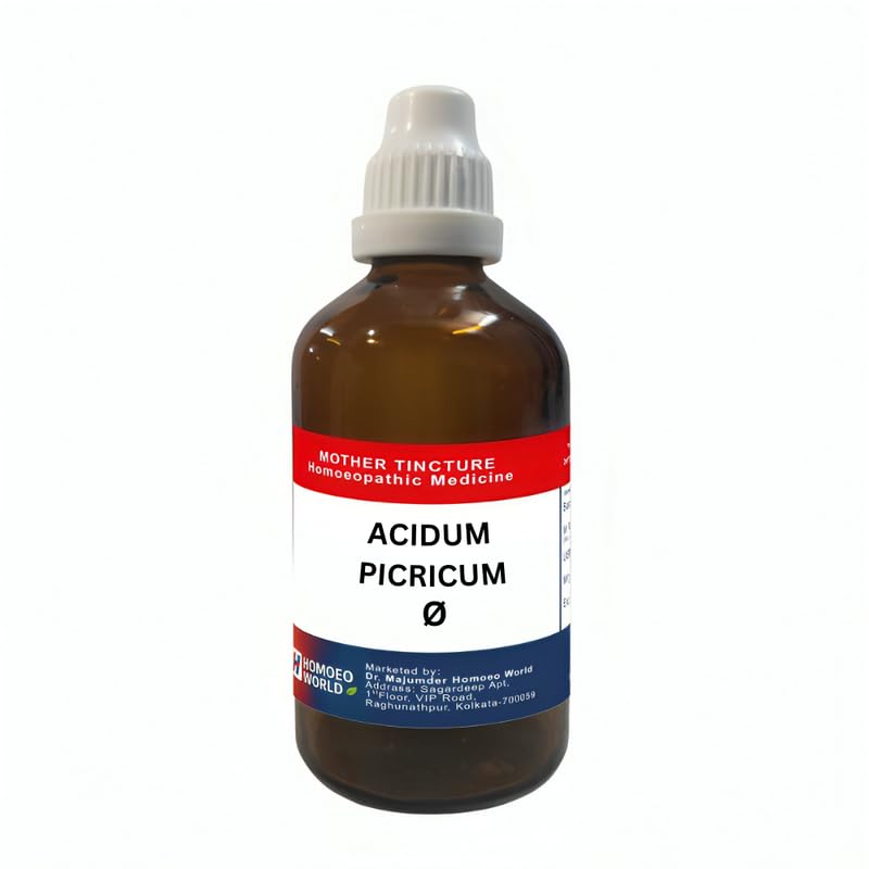 ACIDUM PICRICUM Q 100ml | Homeopathic Medicine | Mother Tincture |acidum picricum remedy | acidum picricum preparation | homeopathic liquid extract |