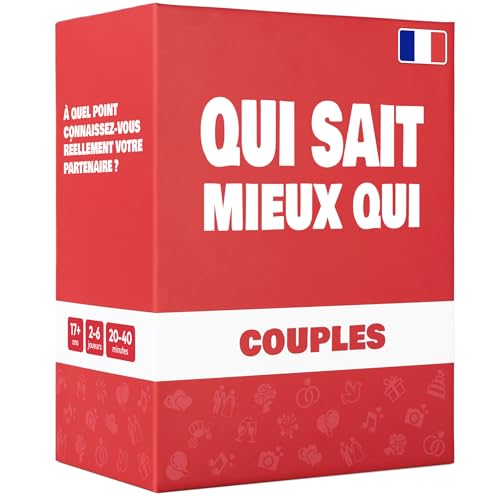 The World Game Qui Sait Mieux Qui - Jeu de Société pour Couple - Qui Connaît l'autre Le Mieux ? - des Cartes pour Une Soirée Anniversaire ou Cadeau de...