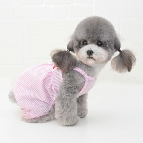 Pantalones con tirantes para perro Pink M BESPORTBLE miniatura 4