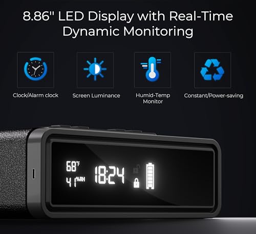 ORARAER Biometric Gun Safe 3 Unlock Access Methods Adjustable LED Display with Humidity an - image 4