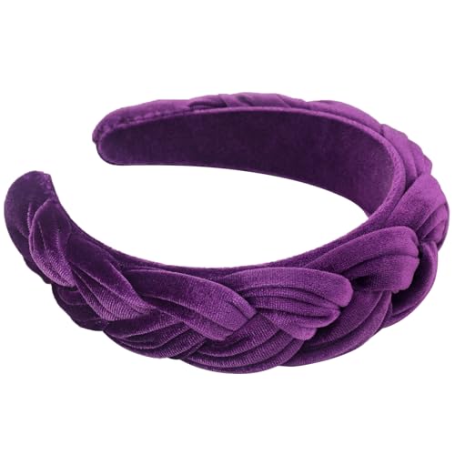 Image of DRESHOW Velvet Braided Headband Women Hair Hoop Elastic Hair Bands Fashion Headbands for Women