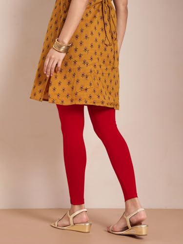 Image of TWIN BIRDS Women Viscose Ankle Leggings | Stretchable Kurti Wear Bottom
