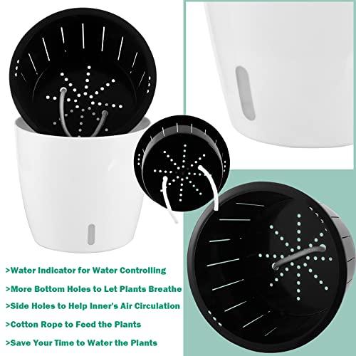 6 Pack-Macrame Plant Hanger With 6.7" Self-Watering Planter With Water Indicator For Spider Plants, Devil's Ivy,Plant Hangers Indoor With Self Watering Pots For Indoor Plants #TOP2