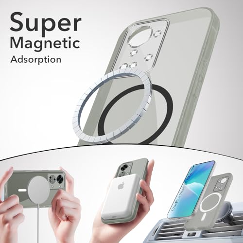 Image of Jkobi Lifetime Anti-Yellow MagSafe Compatible Clear Back Cover Case for OnePlus Nord 2T 5G (Sleek Hard Crystal | Shockproof and Camera Protection)