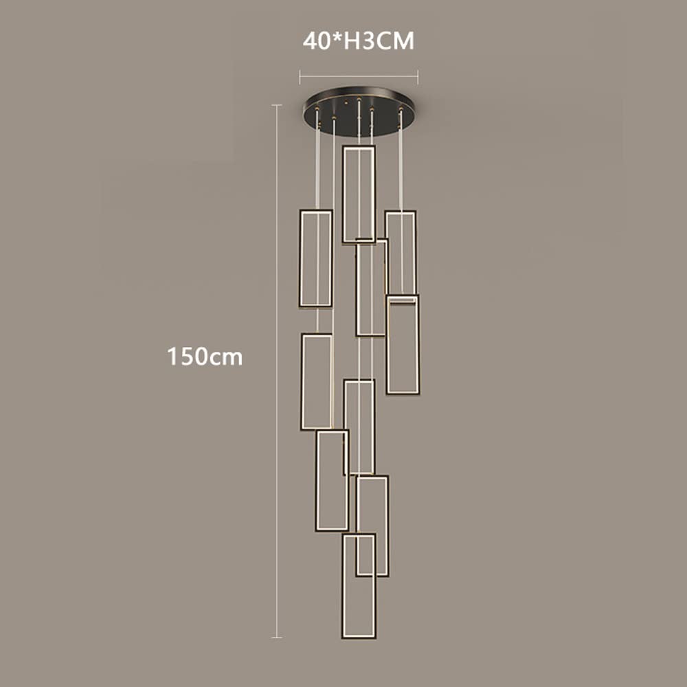 Lampadario Moderno e Creativo a 10 luci per atrio, Scale, Ingresso, Soggiorno, Sala da Pranzo, corridoio e Illuminazione d'ingresso.