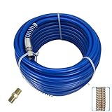 Airless Paint Spray Hose, Blue Color Sprayer Light Flexible Fiber Tube Painting Supplies & Tools Paint Application Tools Paint Sprayers (65 ft Hose)