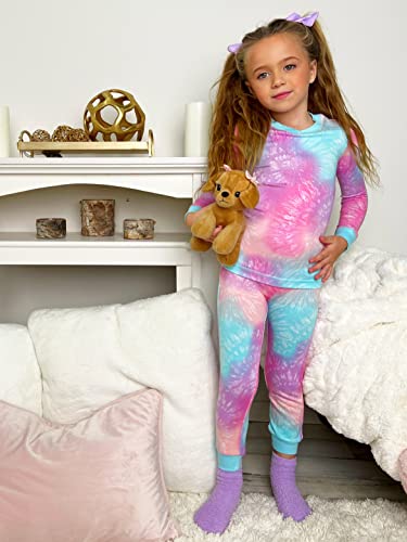 Saint Eve Big Girls 2-Piece Pajama Set Hacci Tie Dye Long Sleeve2