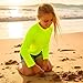 INGEAR Girls Long Sleeve Rash Guard Swim Shirt Outdoor Sports Shirt Lightweight Athletic Tee Protective Quick Dry (Neon Yellow, Medium)