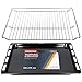 Produktbild Kenekos - SET Backblech 465 x 375 x 26 mm & Grillrost geeignet für Bosch Siemens Backofen 17008354, 00662999 Gitterrost 00574876, emailiert, ausziehbar, baking tray Fettpfanne Kuchenblech Pizzablech