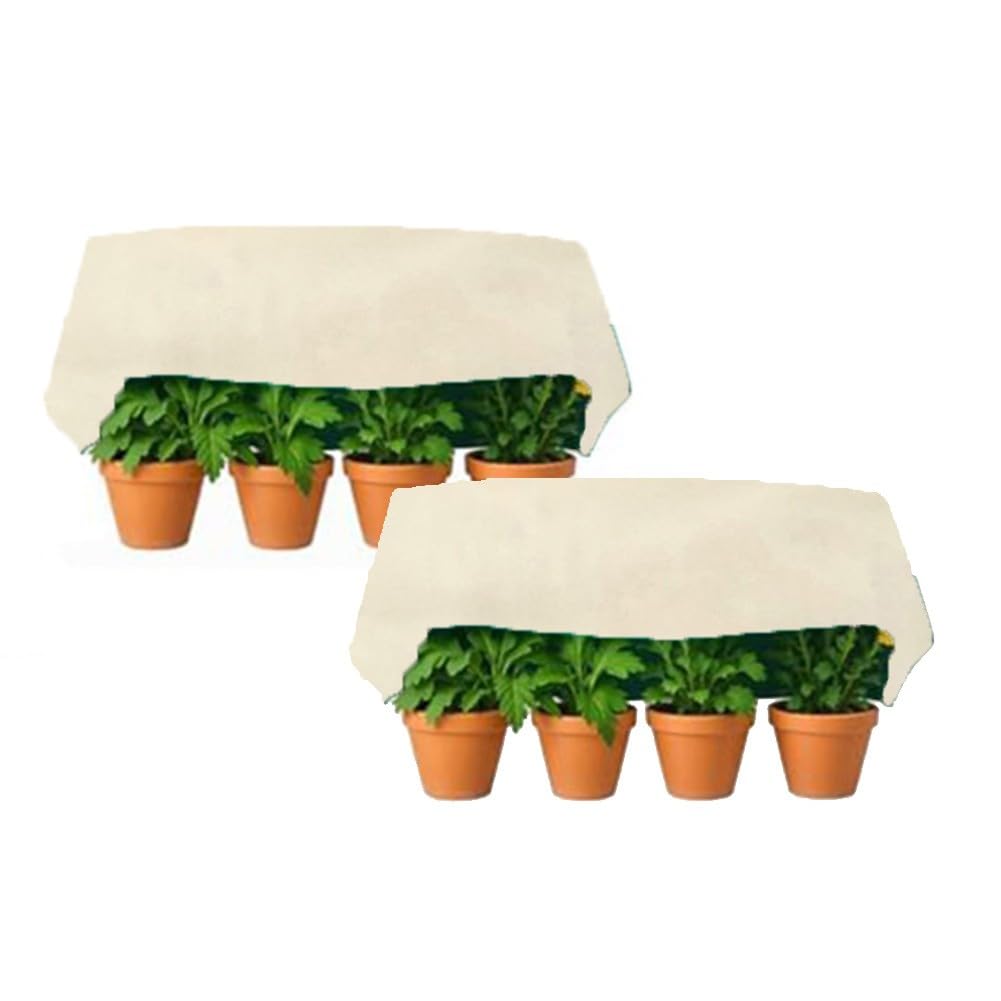 Copertura antigelo per piante, tessuto non tessuto resistente al freddo, con isolamento, per alberi e arbusti da giardino, beige, 101,6 x 38,1 x 45,7 cm