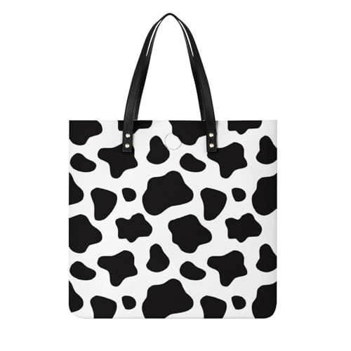 Sac à main motif vache grand format 39x39cm : tote bag souple à bandoulière