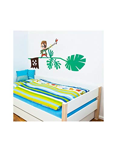 Sticker mural pirate borgne 76x55 cm pour habiller un mur vide de chambre