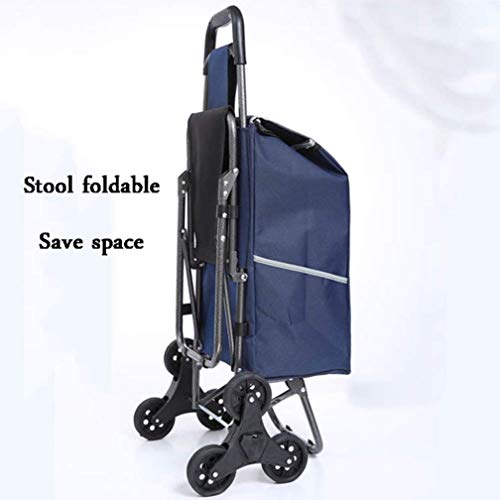 SENWEI Multifunktions-Einkaufstrolley, leicht, Treppensteigen, faltbar, Reisekoffer, Koffer, Gepäck, 6 PU-Räder… – Bild 7