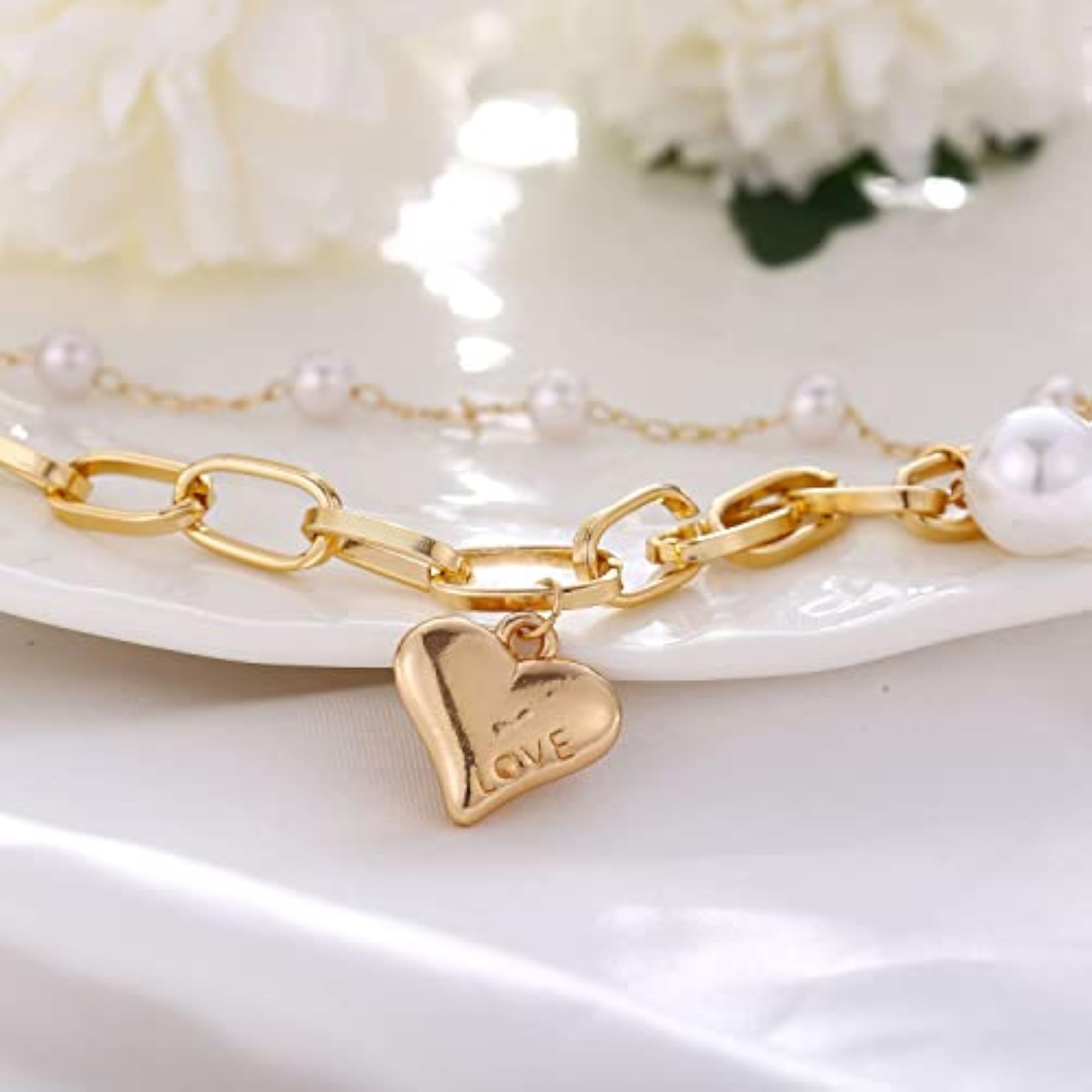 Stylish Plated Charm Bracelet for Women (rr14531b)
