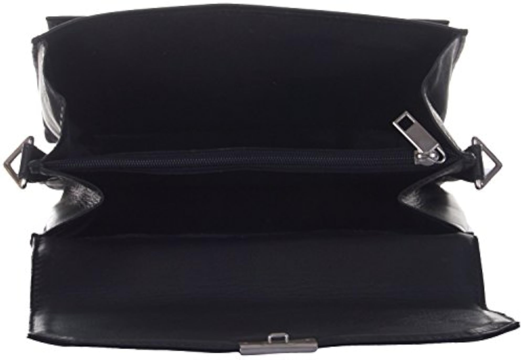 Genuine Leather Men's Cross-Body Bag, Black