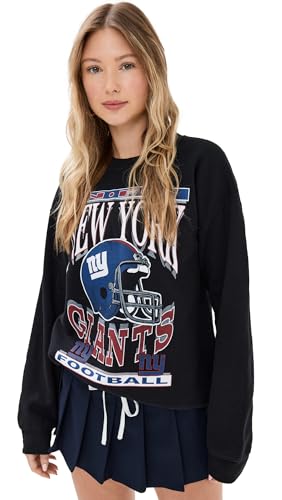 Junk Food Womens Giants Helmet Fleamarket Crew Sweatshirt Black XS