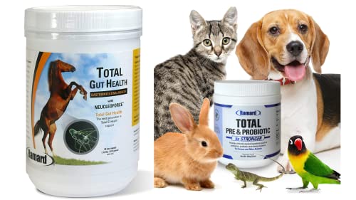 Ramard Total Gut Health Equine Digestive Support Supplement & Pre & Probiotic Supplements For Horses And Other Pets, 5X Stronger Powder Supplement With 50 Million Cfu Formulated #TOP14