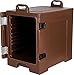 Carlisle FoodService Products Cateraide Insulated Front Loading Food Pan Carrier with Handles for Catering, Events, and Restaurants, Plastic, 5 Pans, Brown