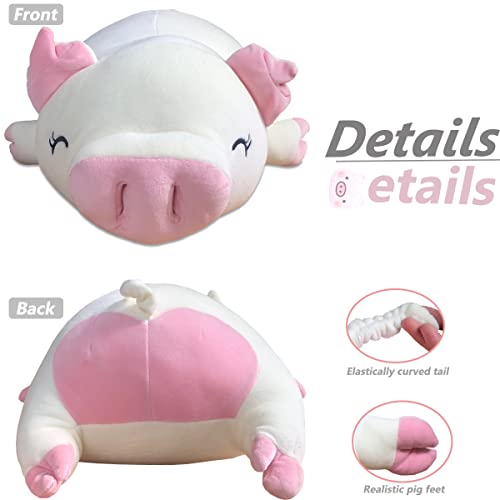Feezush Pig Plush Pillow, Piggy Stuffed Animals, Big Nose Piggy Stuffed Toy, Adorable Pig Plush Doll Toy Birthday Xmas Valentine’s Gifts For Girls Boys Kids Adults (Squint Eyes, 15 Inch) #TOP3