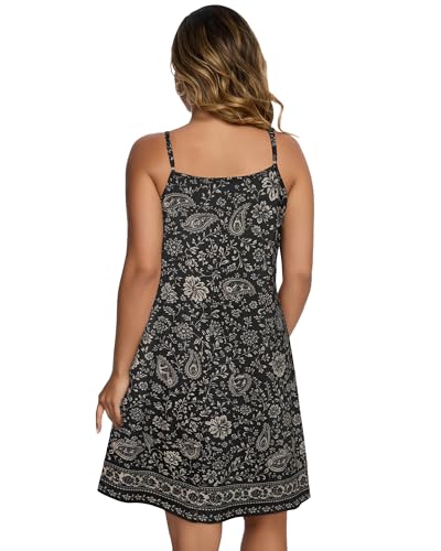 Image of JOELLYUS Womens Spaghetti Strap Dress Summer Dresses Beach Cover Ups Casual Sundresses with Pockets 2026