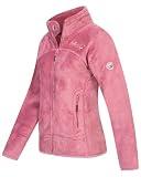 Geographical Norway Damen Teddy Fleece Jacke Herbst Winter Jacke Sweater Übergangsjacke, Farbe:Pink, Größe:M / 38