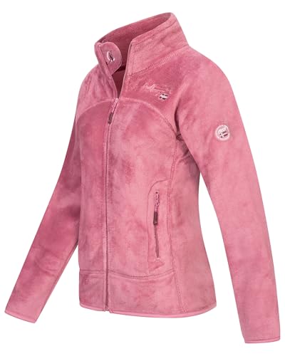 Geographical Norway Damen Teddy Fleece Jacke Herbst Winter Jacke Sweater Übergangsjacke, Farbe:Pink, Größe:M / 38