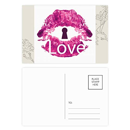 Carte postale de fleur Rose Saint Valentin et Amour, pack de 20 pièces multicolores