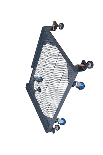 Image of BASE-D,Front Load(19 * 24-Grey) Angle (Iron) Stand,Suitable for LG(5.5 to 7.0 Kg) Samsung (6.0 & 6.5 Kg) and for VOLTAS (6 kg) W /Ms- Rat Mesh,Castor Wheels & Legs - Model: Base Max