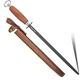 ELephas Plus Knife Sharpening Steel Honing Rod, Wood handle Knife Sharpener for Chef's Choice Precis