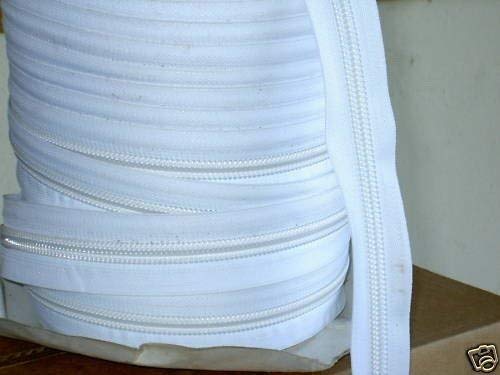 Zipper #4 White 15 Yards + 35 Pinlock Slides