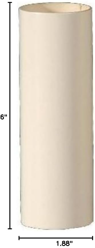 B&P Lamp® 6" Height, Ivory Color, Plain Candle Covers, Standard Size