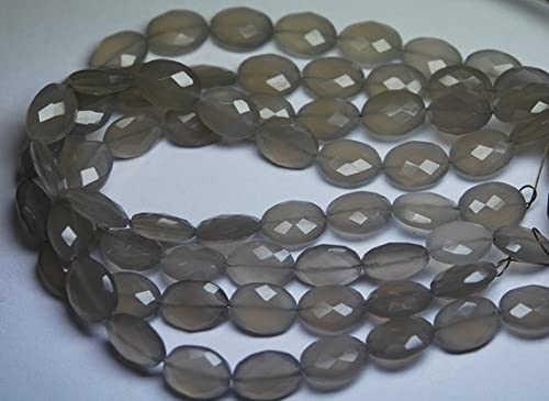 Calcédoine grise en perles ovales pour créer vos propres bijoux bohèmes chics