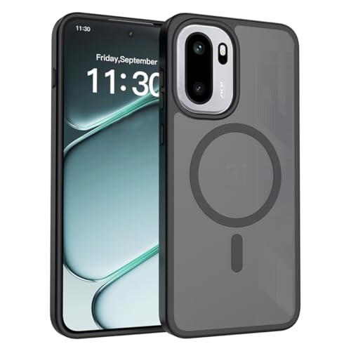 �X�}�z�P�[�X �Ή��@�� for OnePlus 15R / Ace 6,�Ή��@�� for MagSafe,���C�������h�~�V���b�N�z�� [�\�t�gTPU+PC�o�b�N�v���[�g] 2 in 1�J�o�[ Black