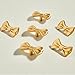 AHQKCRF 2 Pcs Brass Bow Cabinet Knobs, Gold Cute Dresser Handles for Drawer, Single Hole Kitchen Cabinet Pulls, Modern Furniture Hardware for Bedroom Bathroom Cupboard Closet
