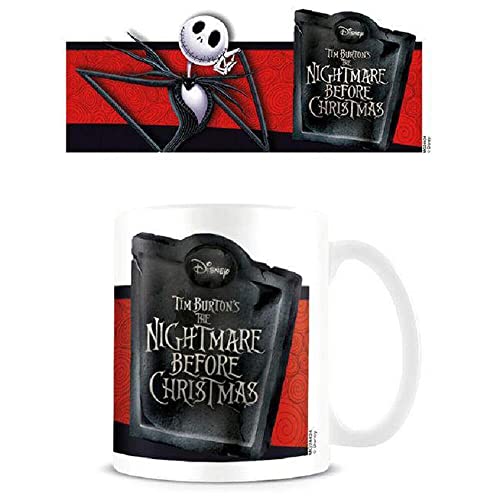 The Nightmare Before Christmas Pesadilla Antes de Navidad Jack Bandera Taza de cerámica, Multicolor