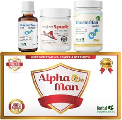 Alpha Man Kit For Men|100% Herbal And Natural(Pack Of 3)