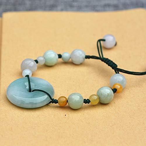 EASTCODE Natural Myanmar Jadeite Stone Bracelet Handmade Carved Lotus with Round Beads Women's Gift Bracelets Jades Jewelry