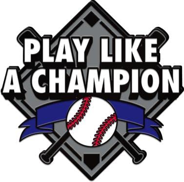 Crown Awards Baseball Play Like A Champion Pins, Baseball Play Like A Champion Pin with Blue Velvet Presentation Case, 50 Pack, Prime