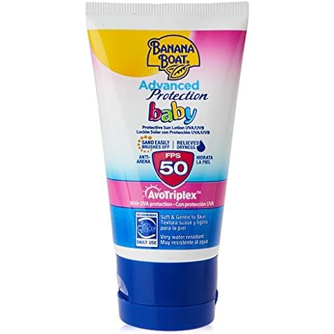 Banana Boat BABY Advanced Protection MINI - Crema Solar Protectora Anti-Arena para Bebés con Protección Alta SPF 50 Cover