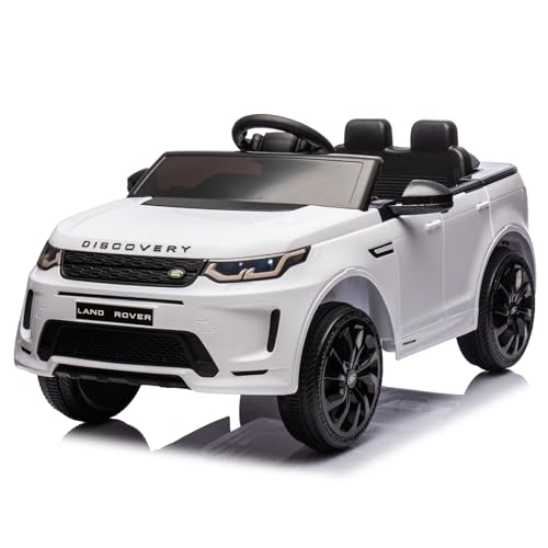 LALAHO Kinder Elektroauto Range Rover Evoque,12 V,Elektrische Elektroauto für Kinder Kinderauto,2 x 12V 35W Motor,Kinderfahrzeug mit Fernbedienung (Weiß)