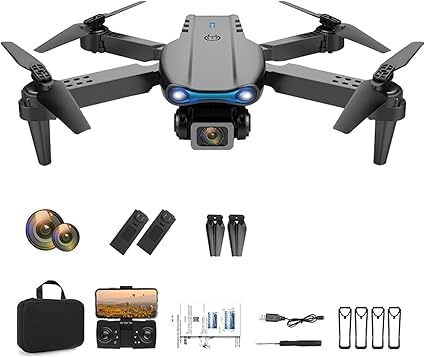 PEETTA E99 PRO Drone with 4K HD Dual Camera, Obstacle Avoidance, Foldable, Height Keep, Mini, HD Dual Camera Adults and Teenager Fordable Remote RC HD 1080P