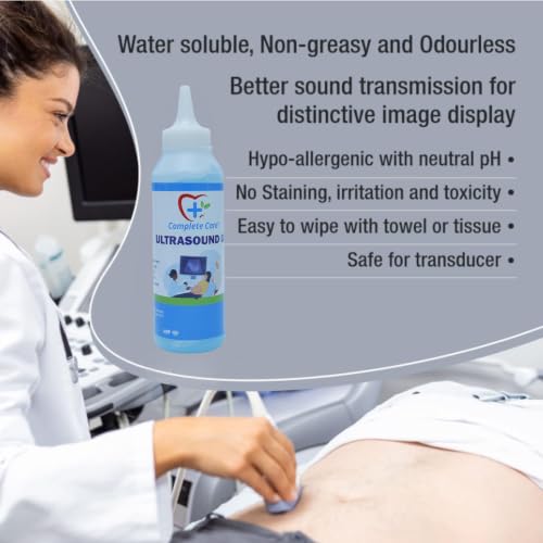 Image of Ultrasound Gel 5 Litre | Professional Ultrasound Conductive Gel | Water Soluble, Clear, Non-Sticky | Bubble Free Coupling Gel for Hospitals, Clinics & Diagnostic Centers with 250 ml