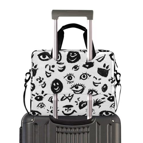 Bolsa de hombro para portátil con patrón de garabatos miniatura 4