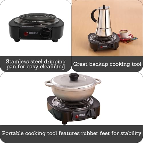 IMUSA Single Electric Burner, Black - Image 3