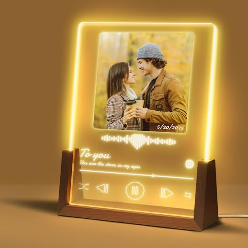 TPODIO Spotify Decorative Plaque Custom Gifts, Personalized Gifts for Him Her, Customized Picture Frame for Boyfriend Girlfriend Couple Wife Women on Anniversary Birthday